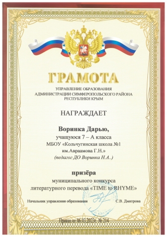 Воринка Дарья