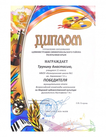 Трунина Анастасия